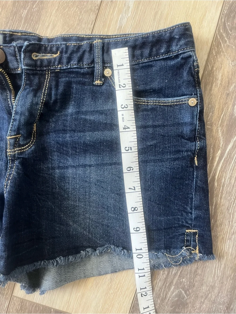 Mossimo Supply Co. Dark Blue with faded fabric details Denim Shorts